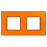 Рамка 2 поста UNICA ХАМЕЛЕОН, оранжевый | код. MGU4.704.29 | Schneider Electric